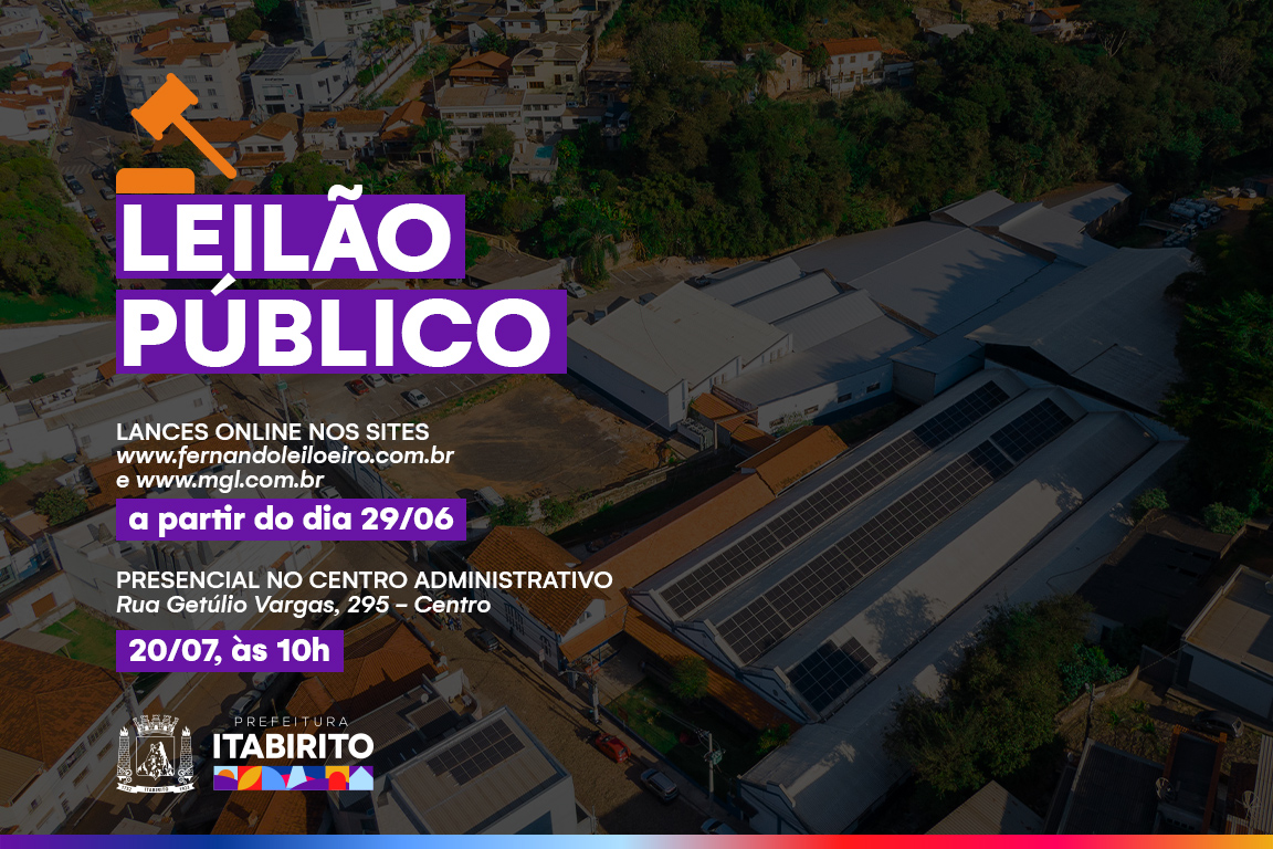 Leilão de inservíveis e veículos da PMI